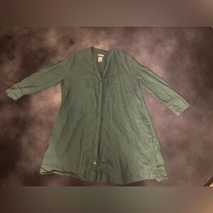 Joie Green Linen Dress with Pockets size Small
